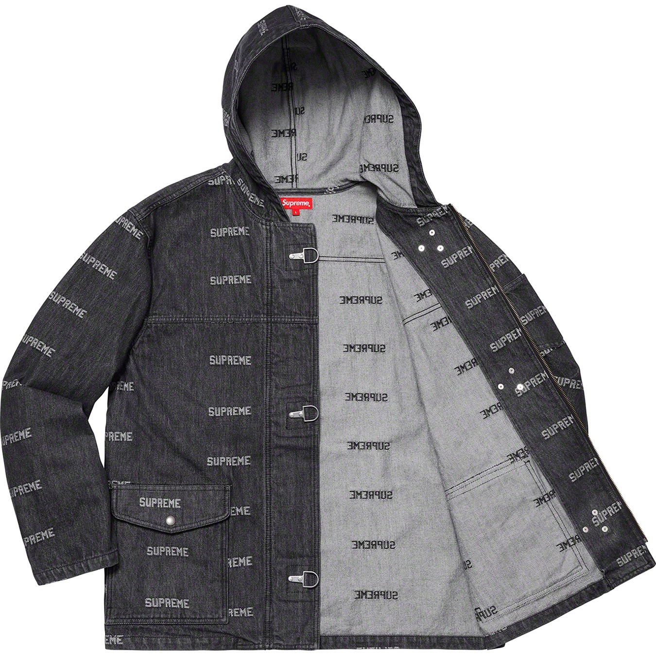 Logo Denim Turnout Jacket view 2
